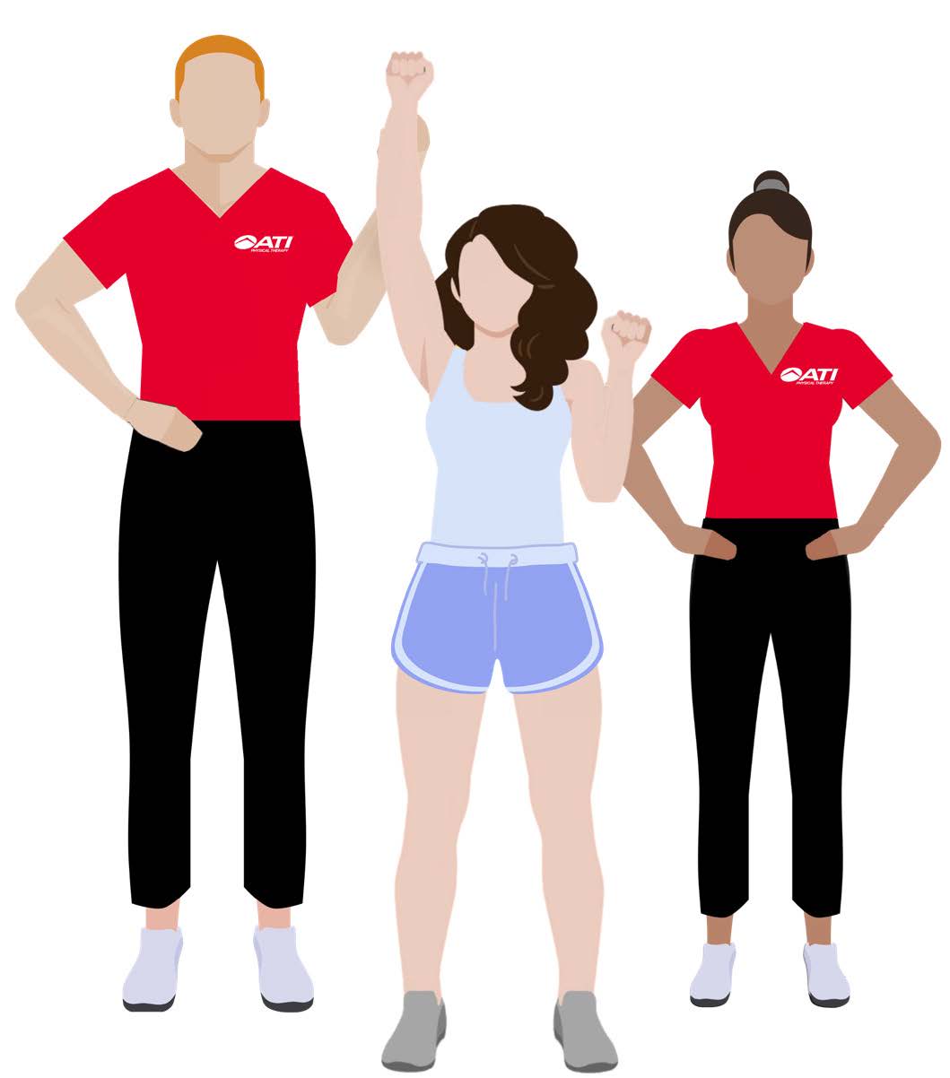 Illustration of ATI therapists with a patient