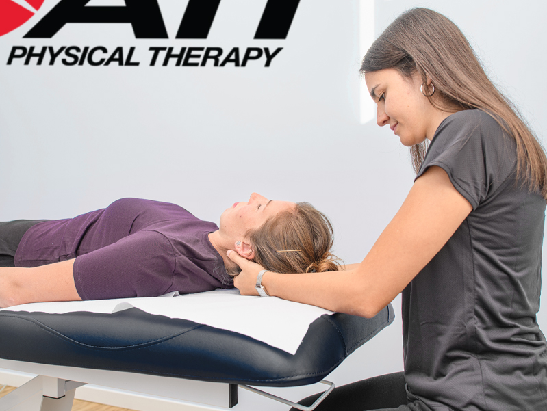 Woman underdoing sports therapy